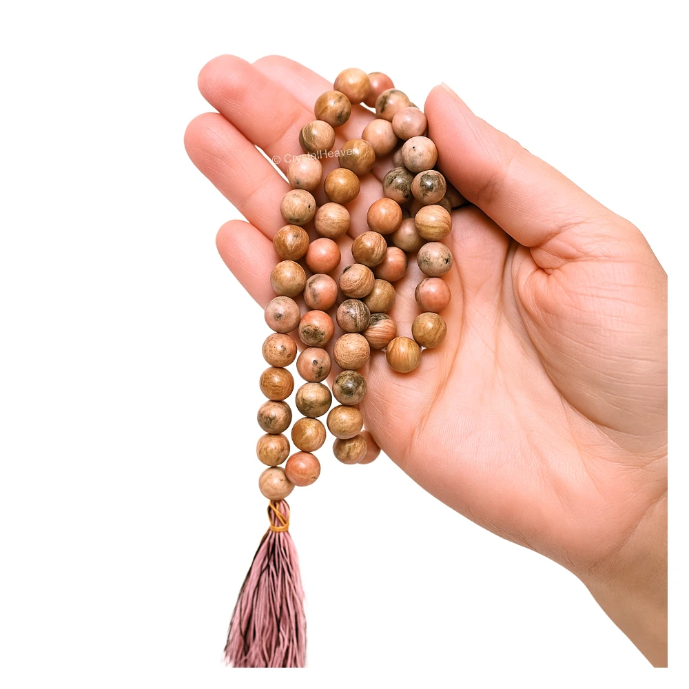 Rhodochrosite Japa Mala (Without Knot)