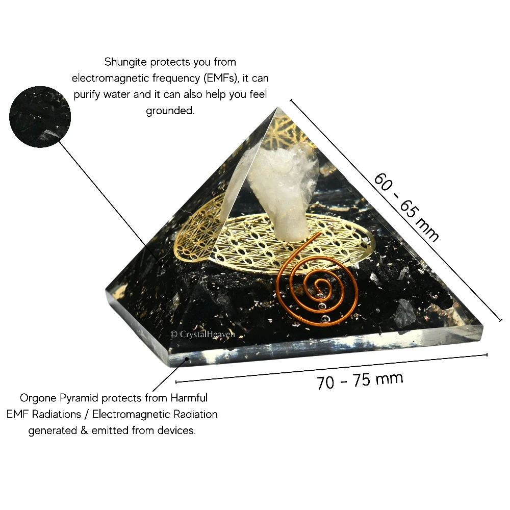 Shungite Orgone Pyramid (Angel)