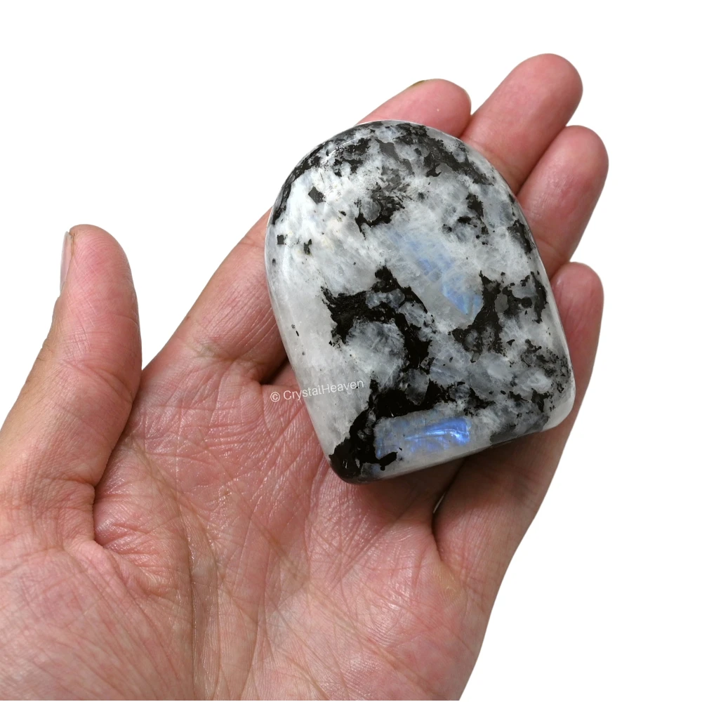 Rainbow Moonstone Standing Palm Stone (Regular)