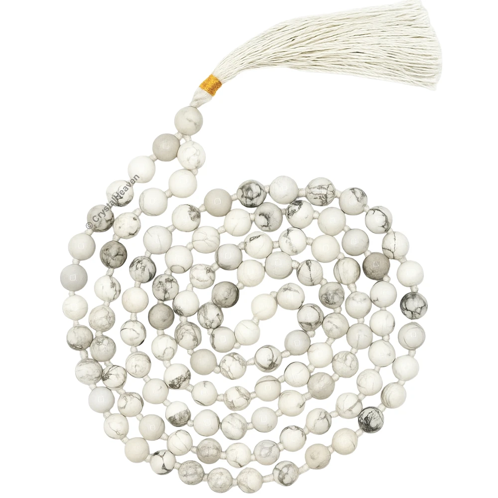 Howlite Japa Mala (Hand Knotted)