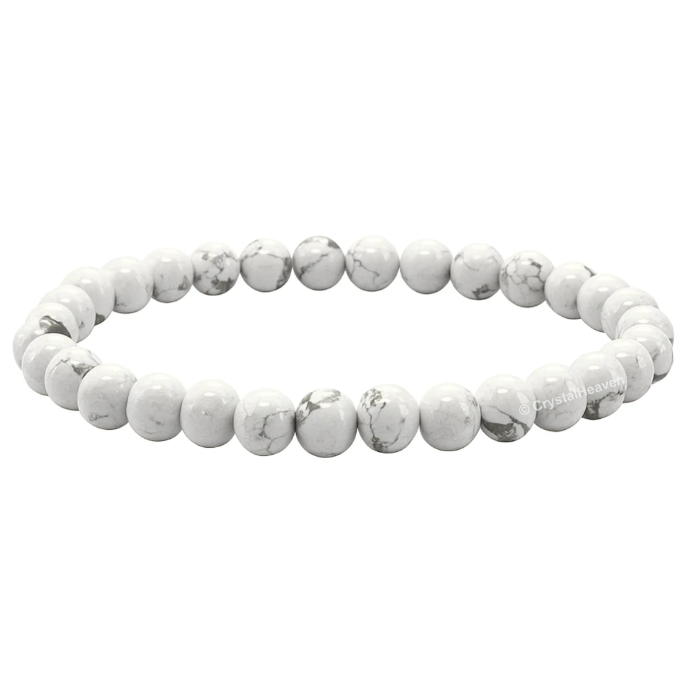 Howlite Healing Crystal Bracelets - 6mm Beads