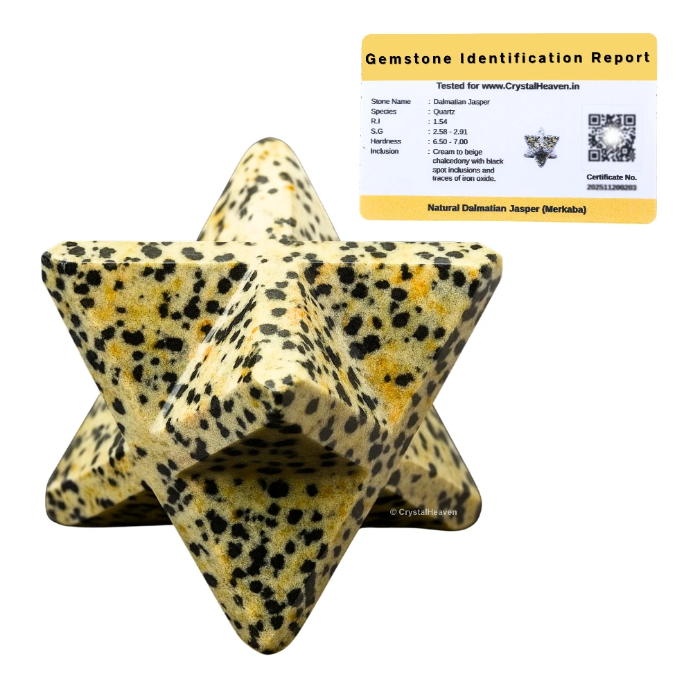 Dalmatian Jasper Crystal Merkaba (15-20mm)