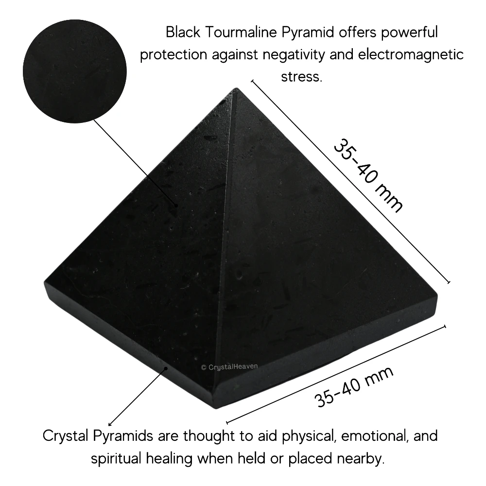 Black Tourmaline Pyramid (1.5 Inch)