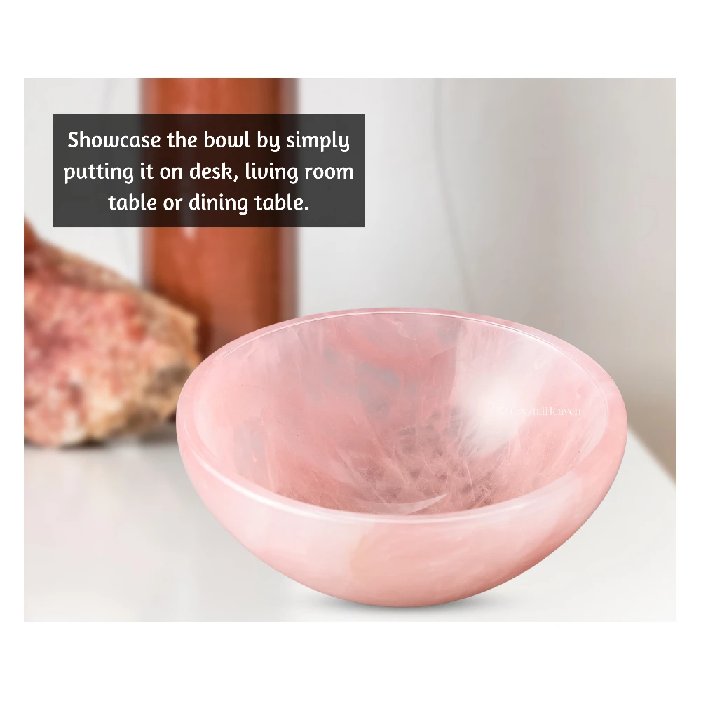 Rose Quartz Crystal Bowl - 3 Inch