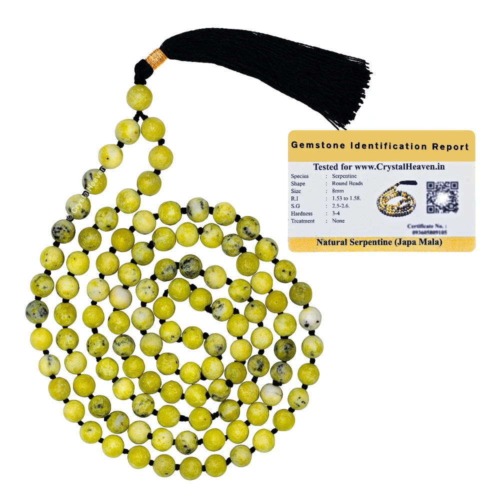 Serpentine Japa Mala (Hand Knotted)
