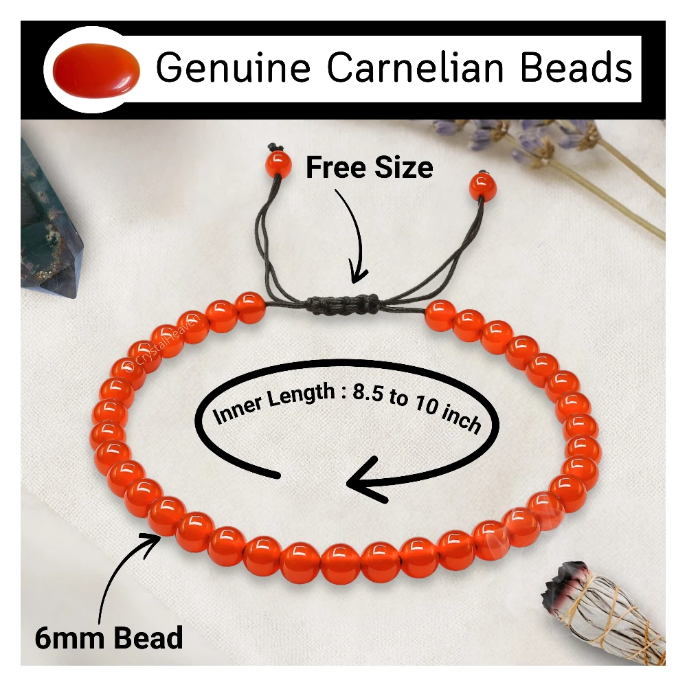 Carnelian Anklet (Without Knot)
