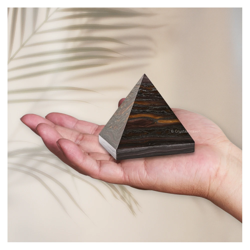 Iron Tiger Eye Pyramid (2 Inch)