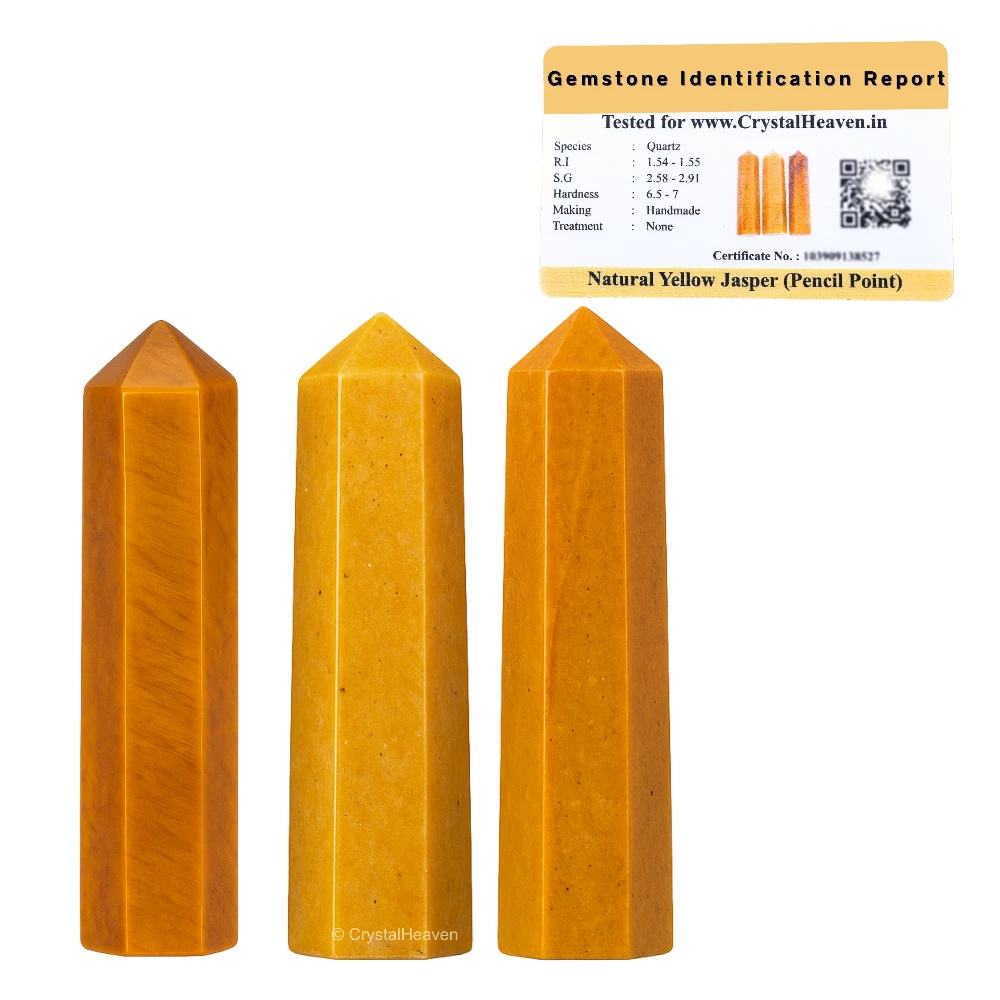 Yellow Jasper Pencil Points (Set of 3)