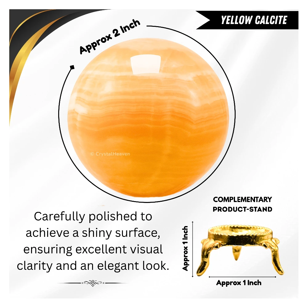 Yellow Calcite Sphere (2 Inch)