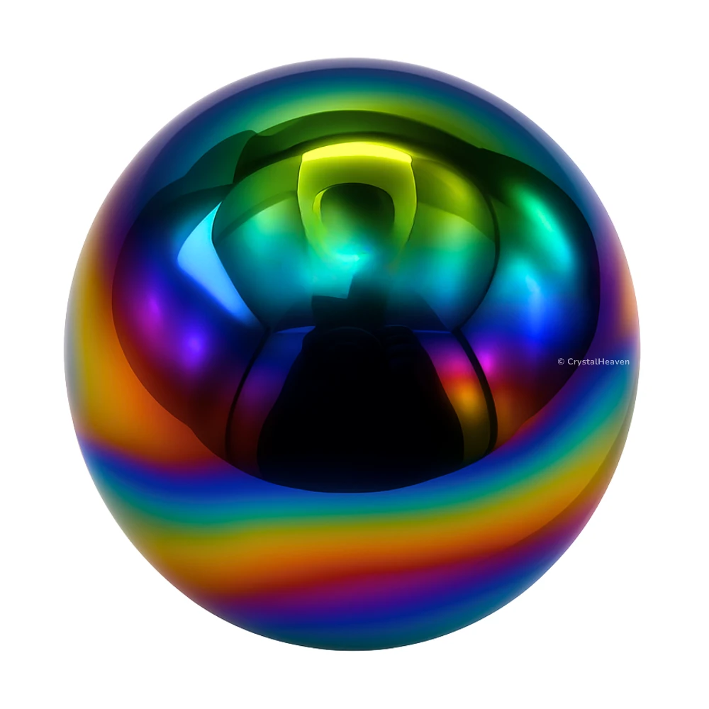 Titanium Aura Quartz Sphere