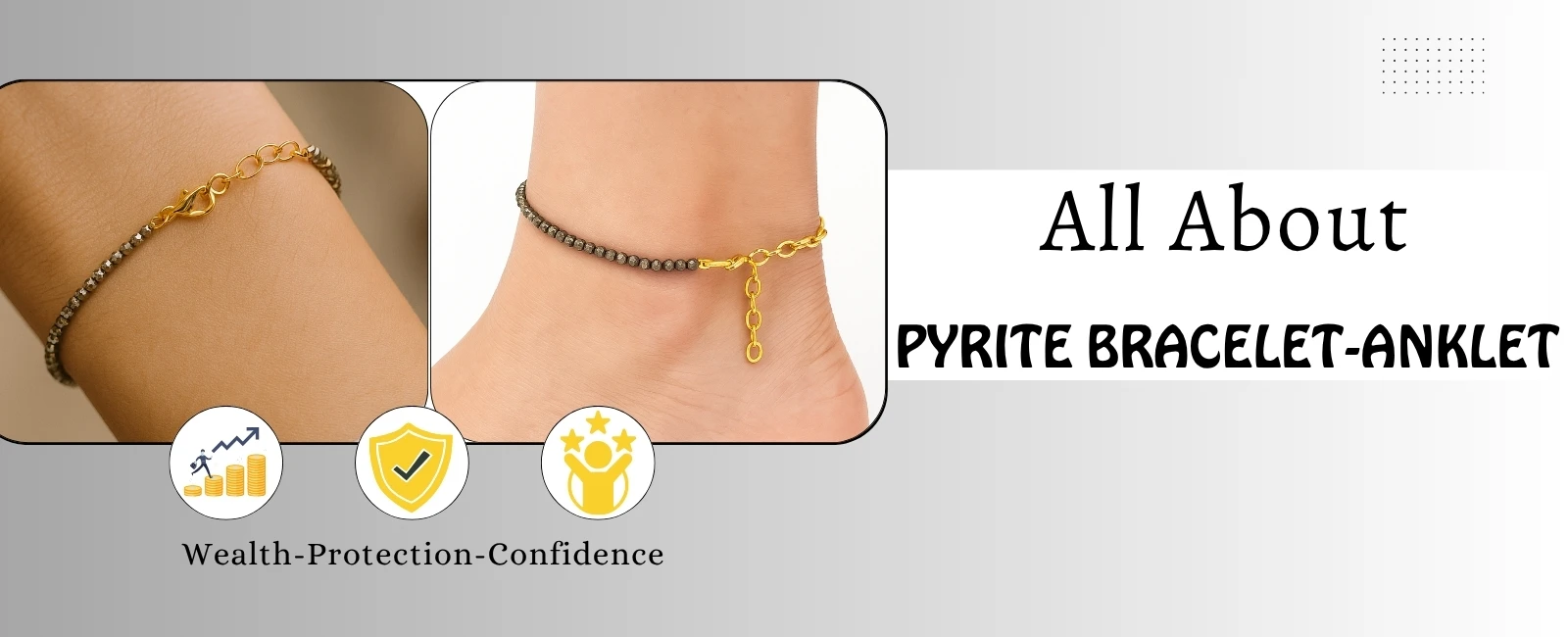 2mm Pyrite Bracelet & Anklet: The Stone of Wealth & Protection