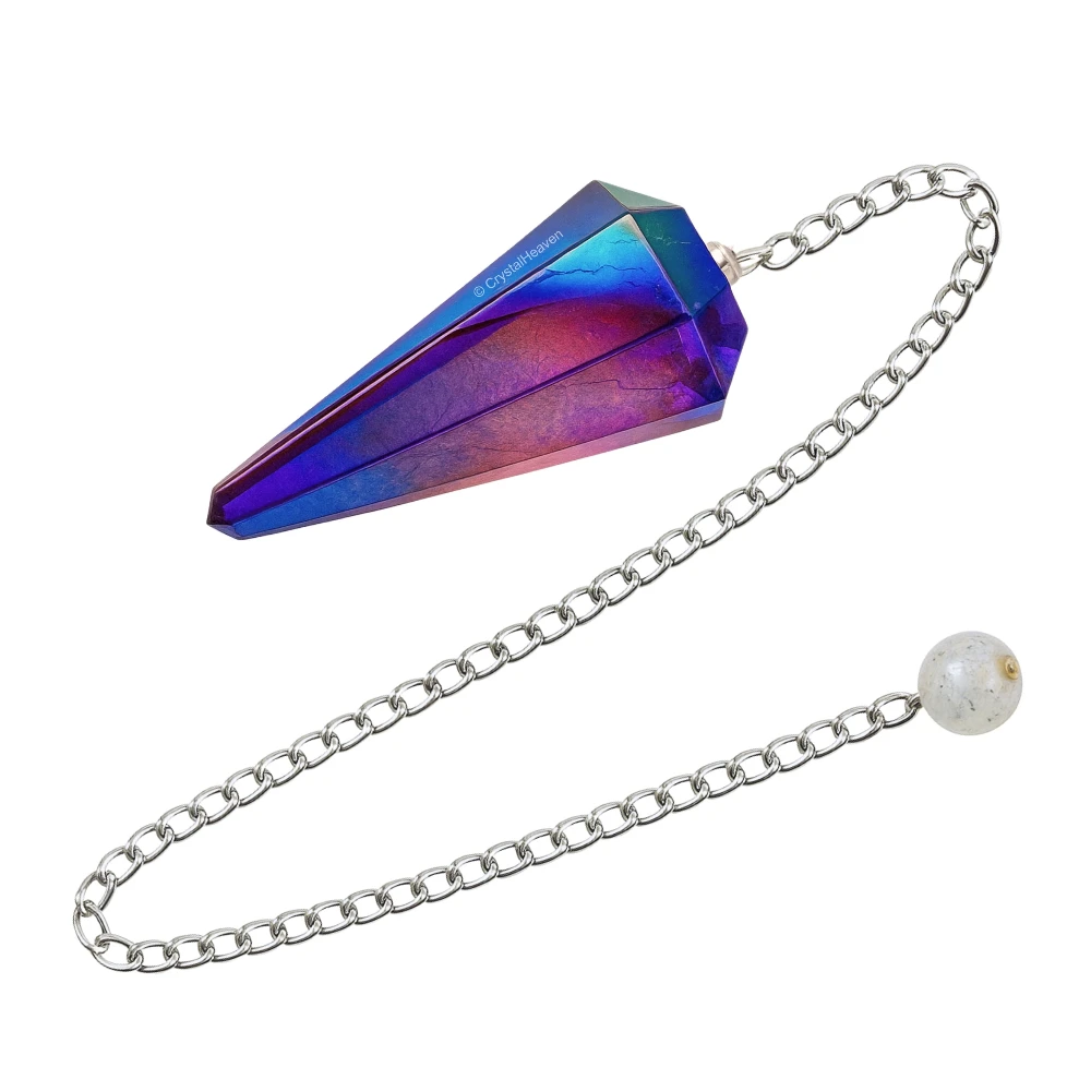 Amethyst Aura Quartz Pendulum