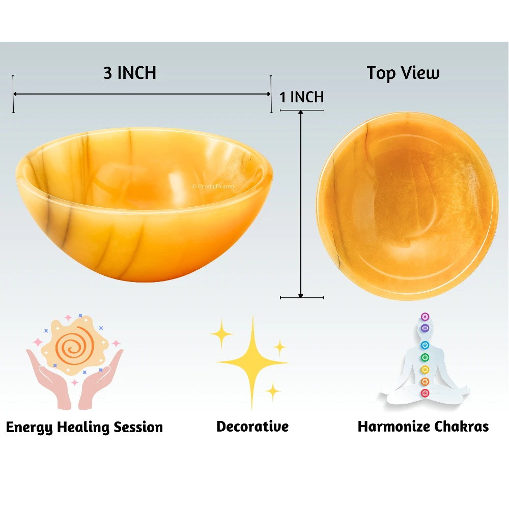 Yellow Aventurine Crystal Bowl - 3 Inch