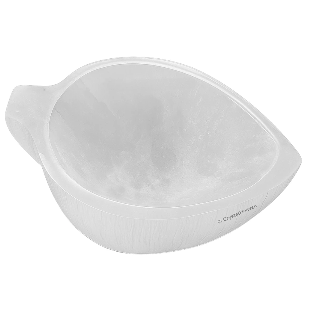 Selenite Crystal Charging Bowl - Leaf