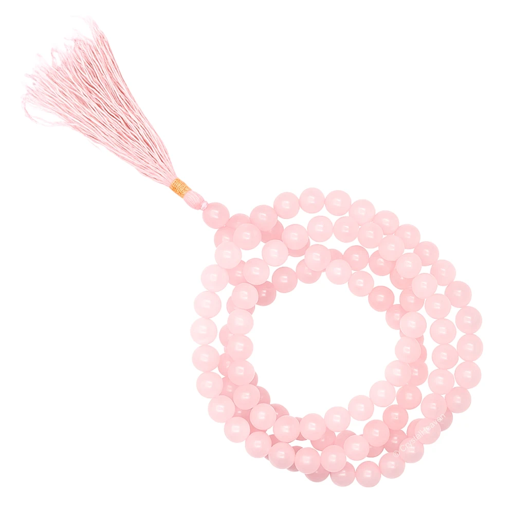 Rose Quartz Japa Mala (Without Knot)