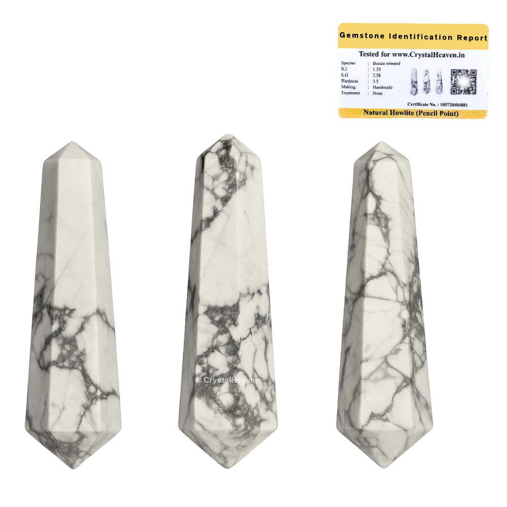 Howlite Pencil Points (Double Terminated) (Set of 3)