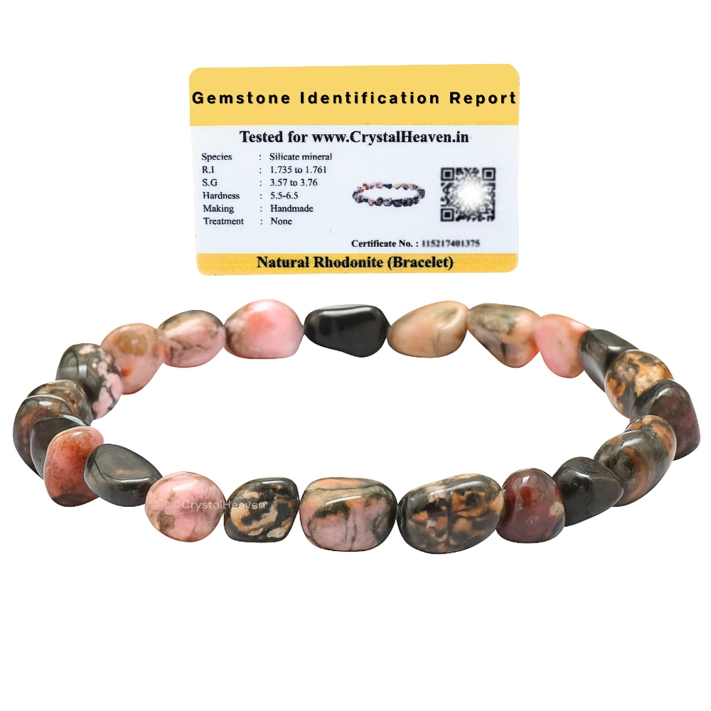 Rhodonite Tumbled Bracelet (Elastic)