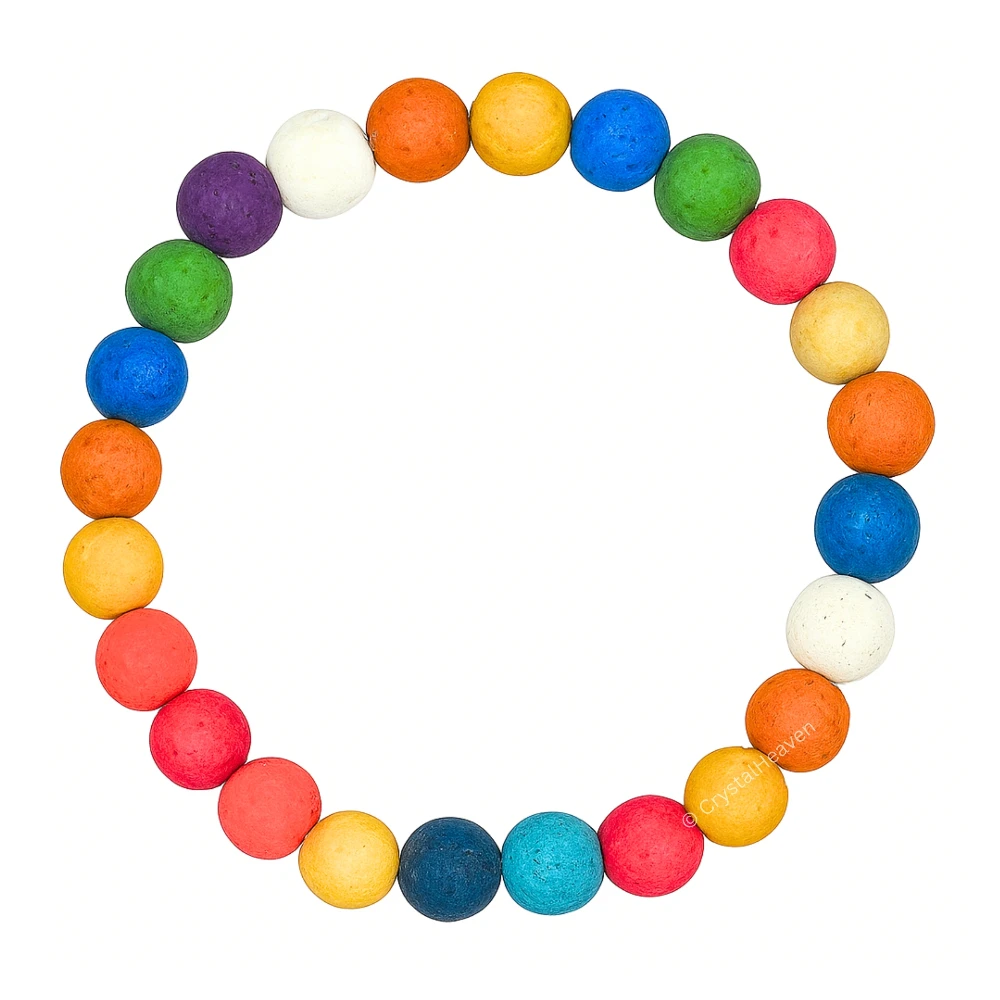 Multi Lava Stone Bracelet (Elastic)