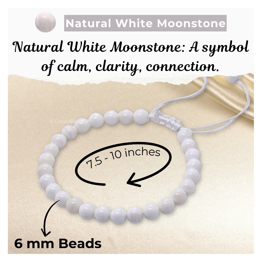 Mother of pearl Healing Crystal Bracelets - 6mm Beads (Adjustable)