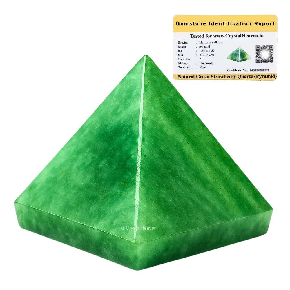 Green Strawberry Quartz Pyramid (2 Inch)