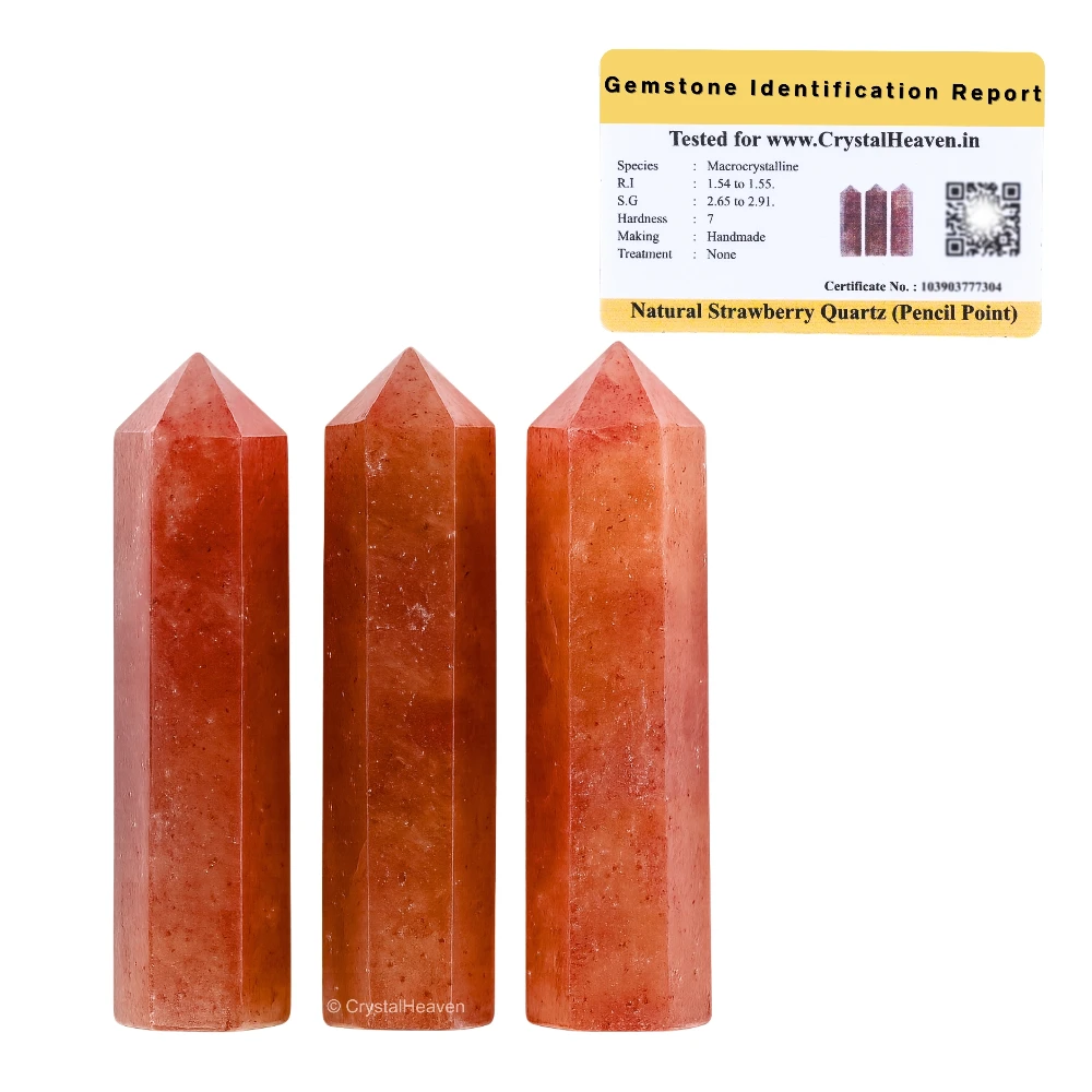 Strawberry Quartz Pencil Points (Set of 50)