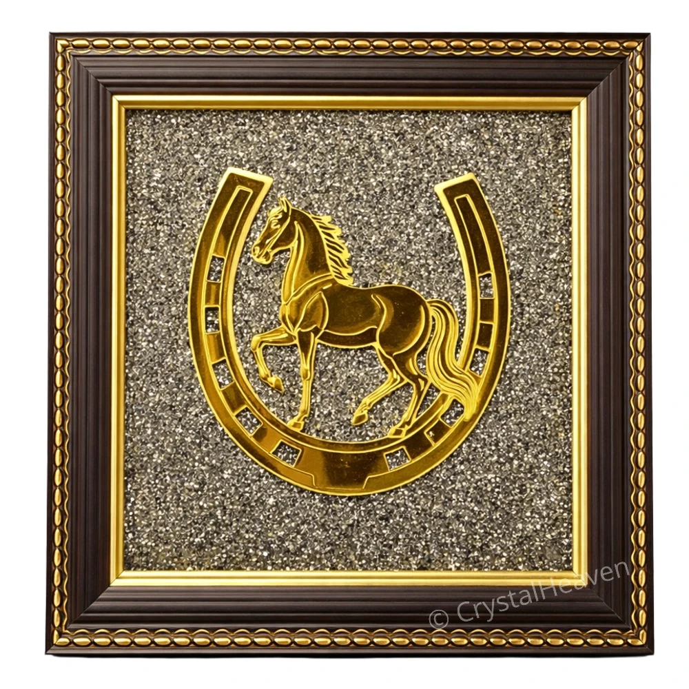 Ghode ki Naal on Natural Pyrite Frame – Vastu Decor