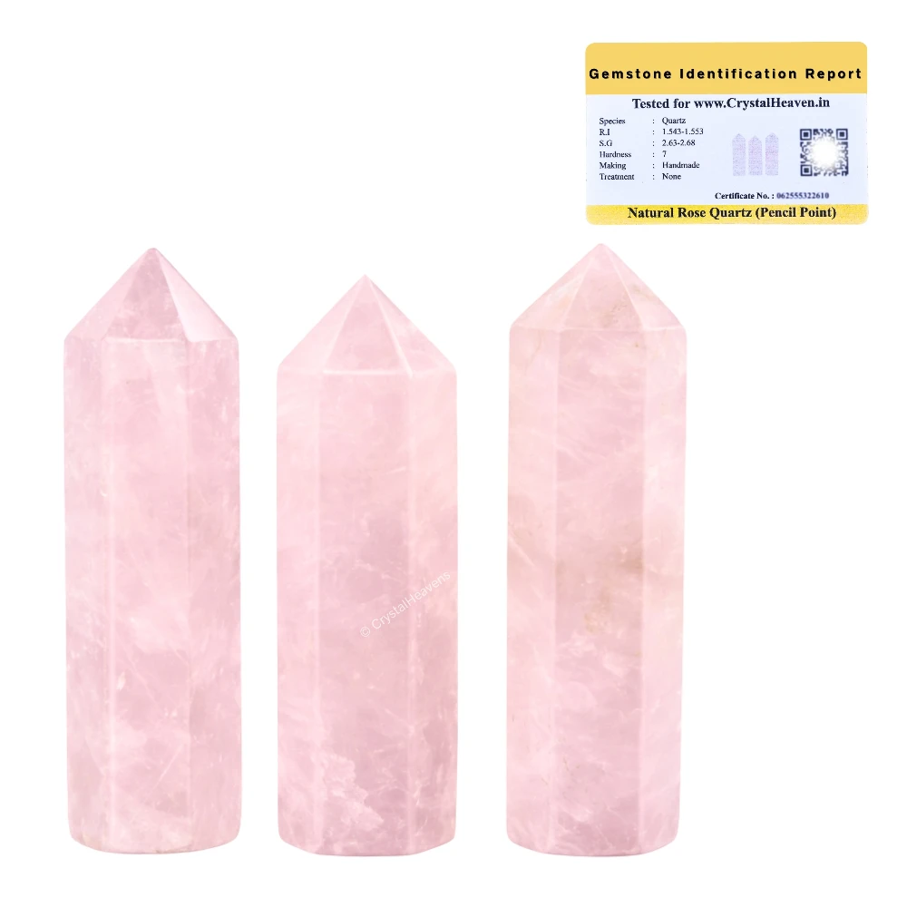 Rose Quartz Pencil Points (Set of 3)