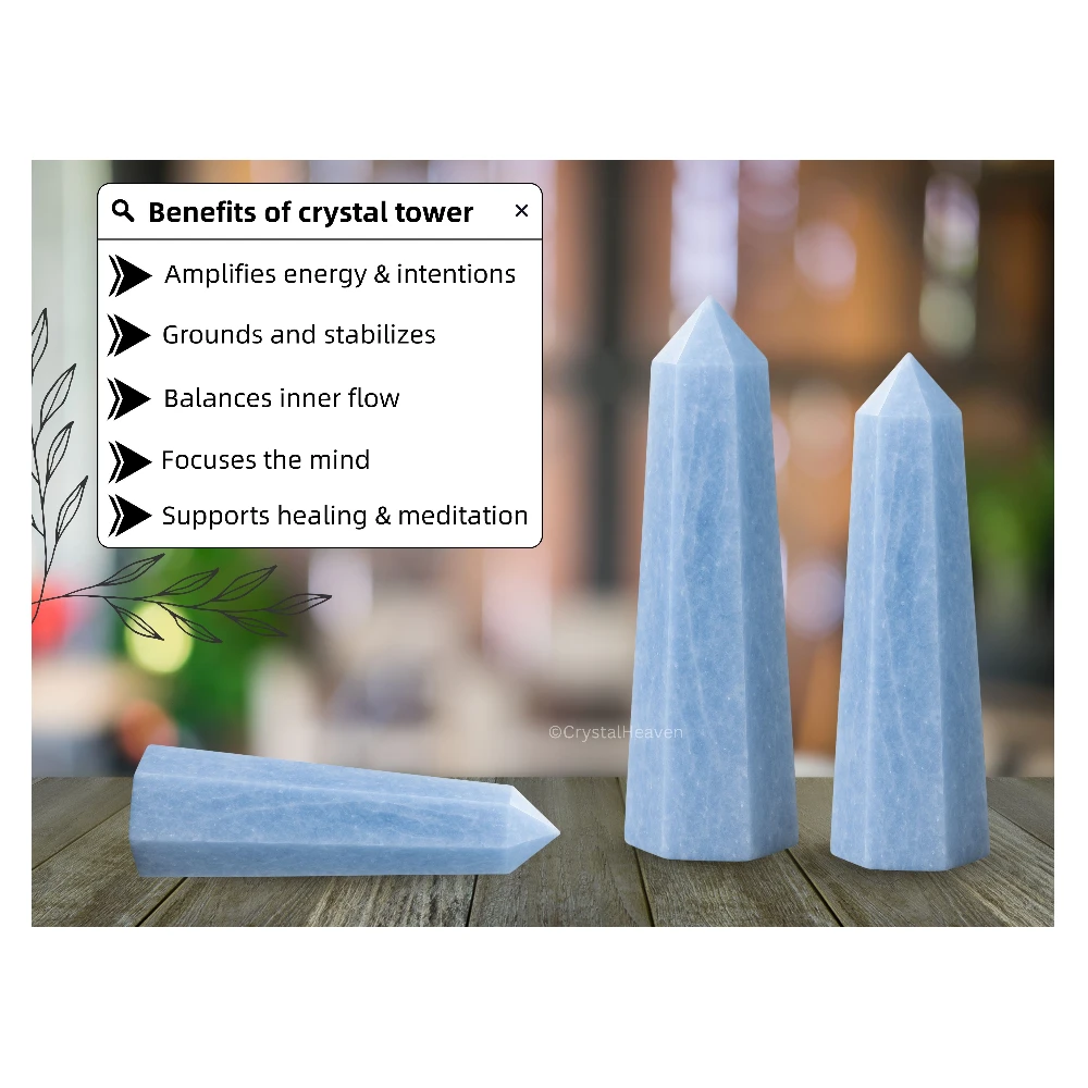 Blue Calcite Celestite Tower (3" to 4" inch)