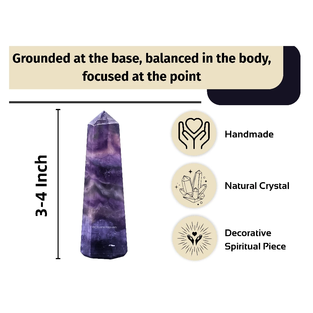 Purple Fluorite Tower (3" to 4" inch)