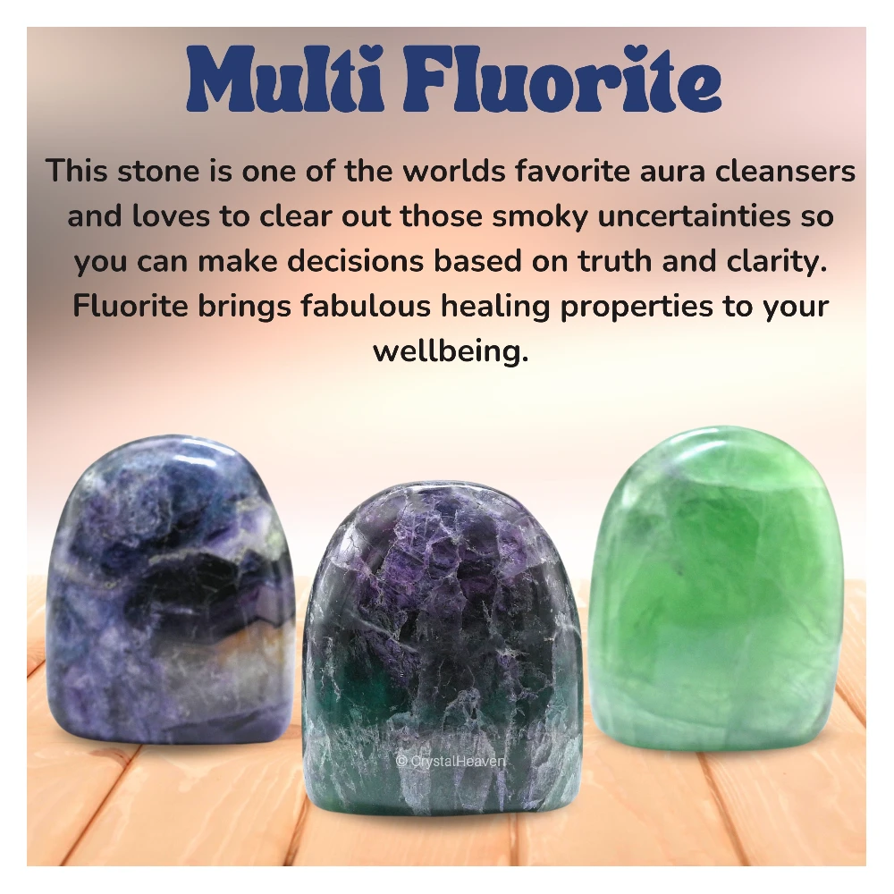 Multi Fluorite Standing Palm Stone (Regular)