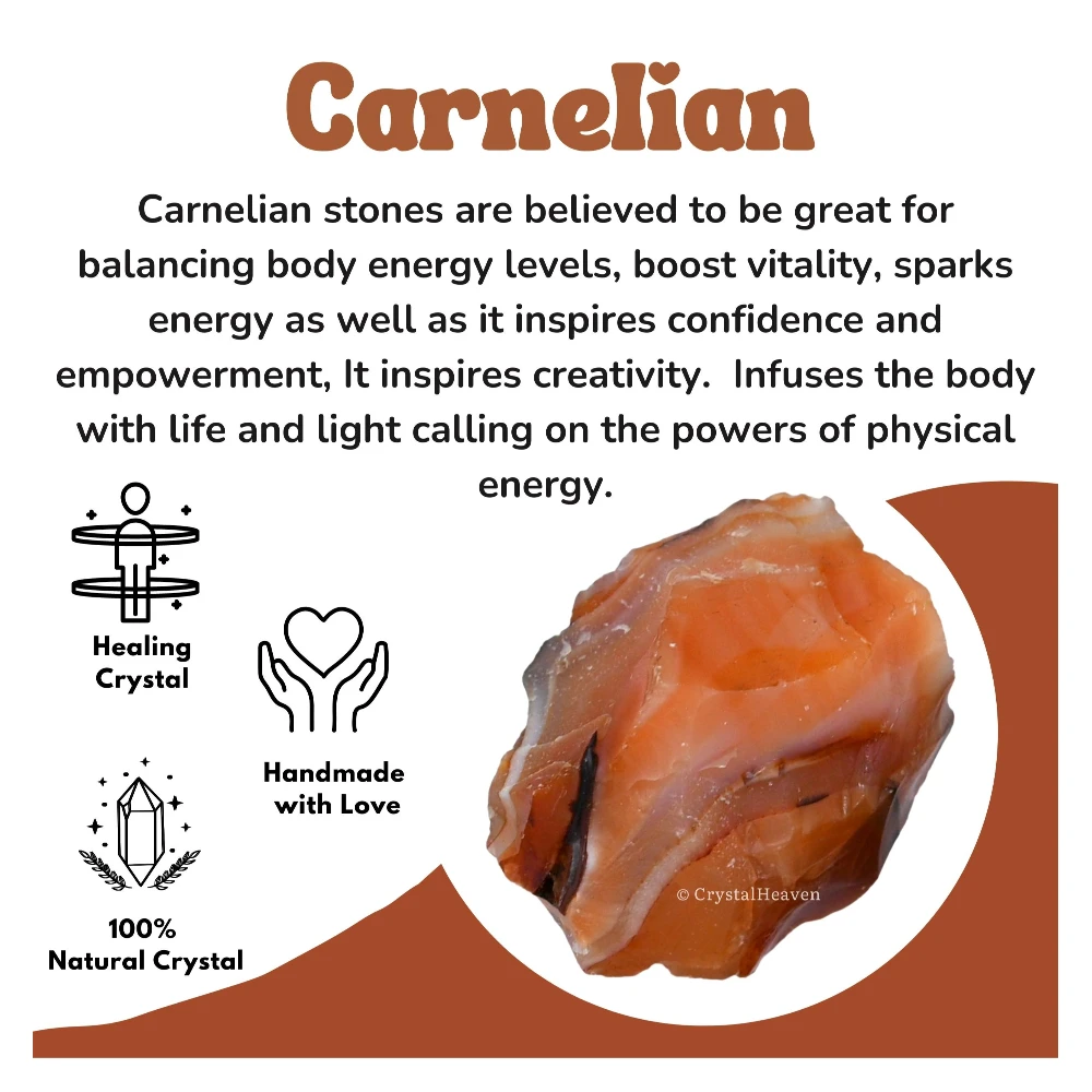 Raw Carnelian Crystals (1 Piece)