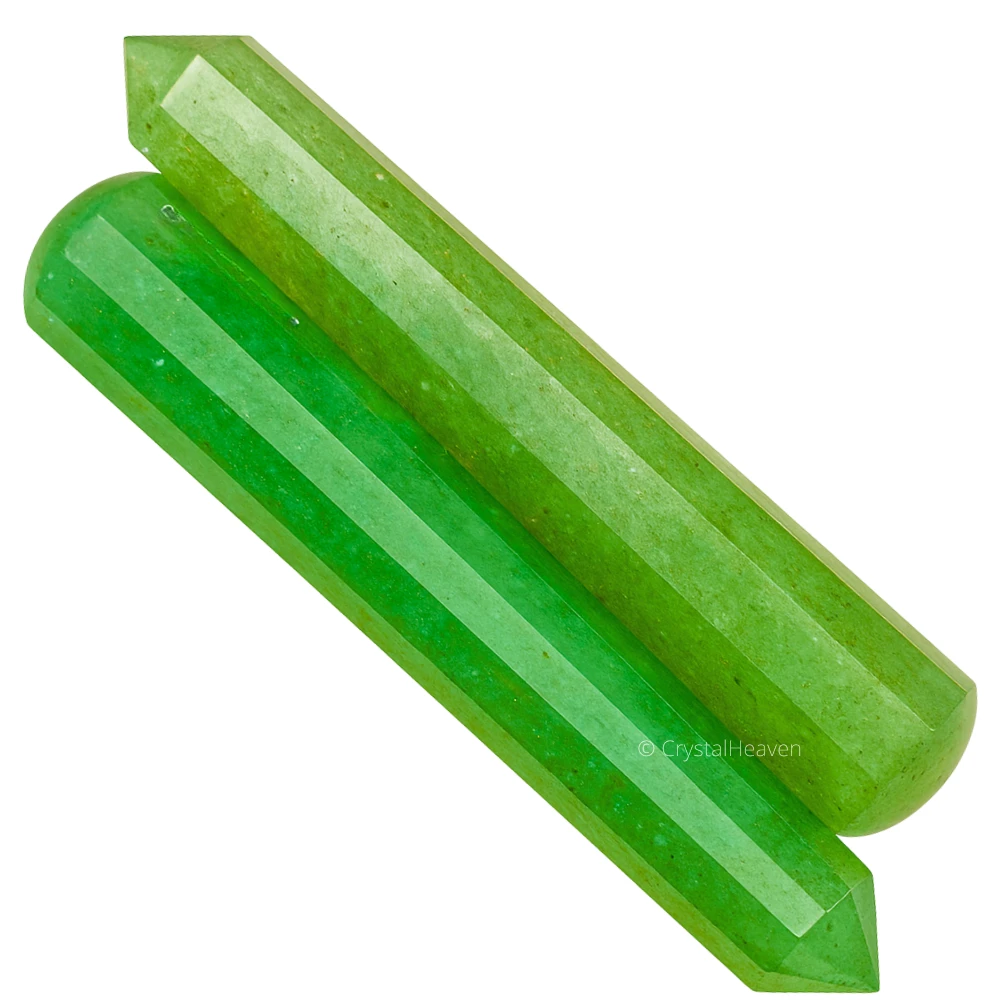 Green Strawberry Quartz Wand (Faceted)