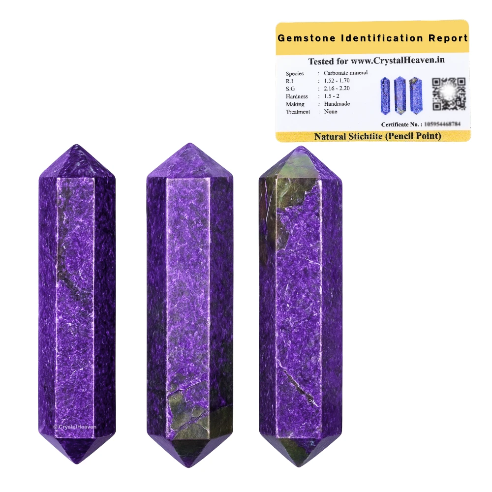 Stichtite Pencil Points (Double Terminated) (Set of 10)