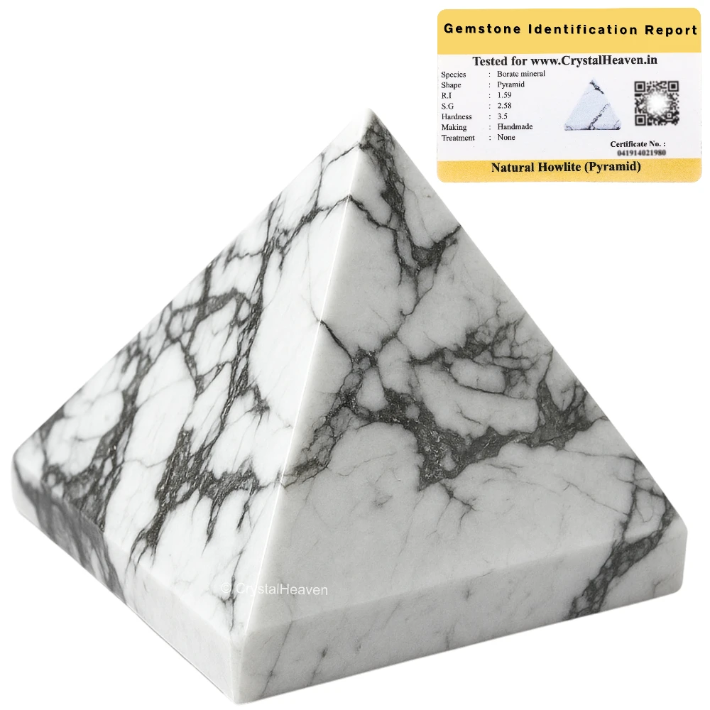 Howlite Pyramid (1.5 Inch)