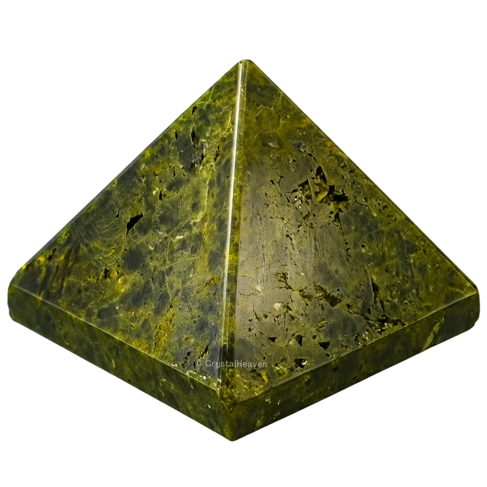 Green Tourmaline in Matrix Pyramid (2 Inch)