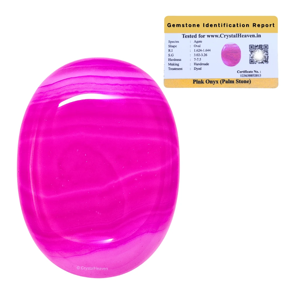 Pink Onyx Palm Stone