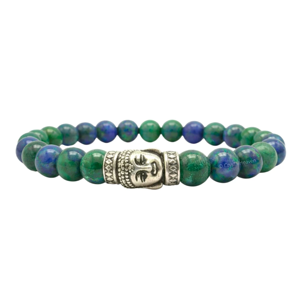 Chrysocolla Lapis Lazuli with Buddha Bracelet (Elastic)