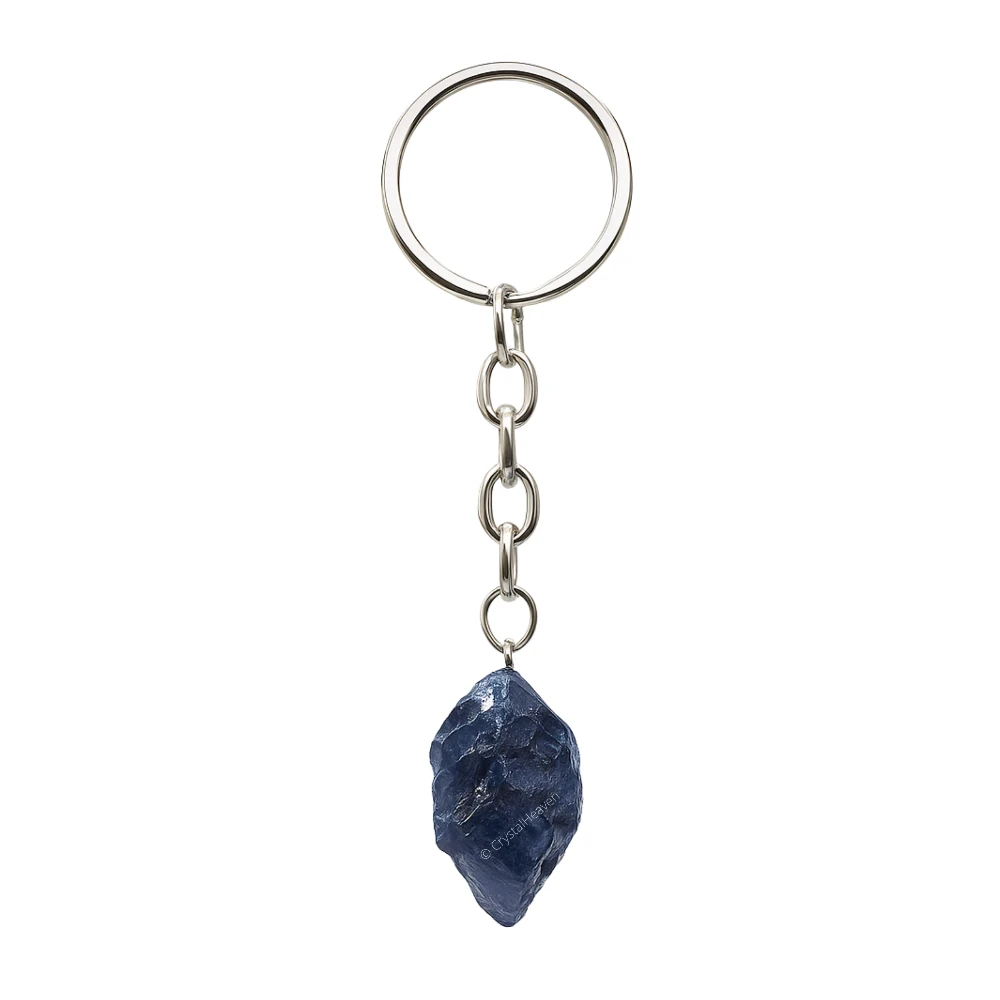 Iolite Crystal Keychain (Raw)