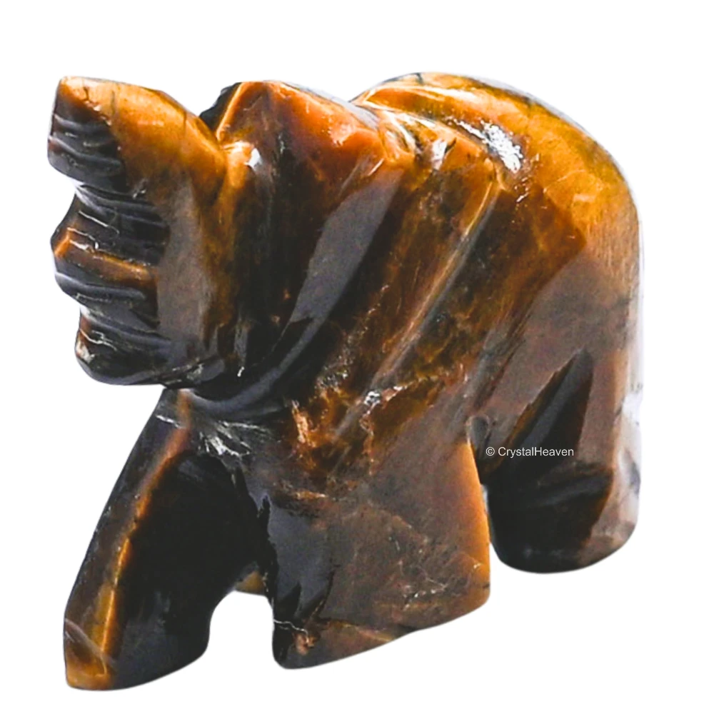 Tiger Eye Crystal Elephant