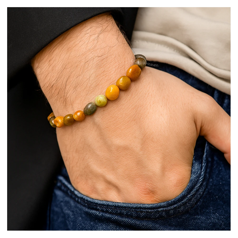 Fancy Jasper Tumbled Bracelet (Elastic)