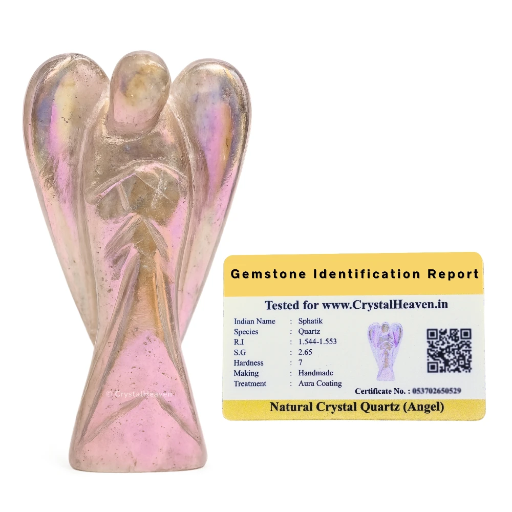 Angel Aura Rose Quartz Angel (2 Inch)