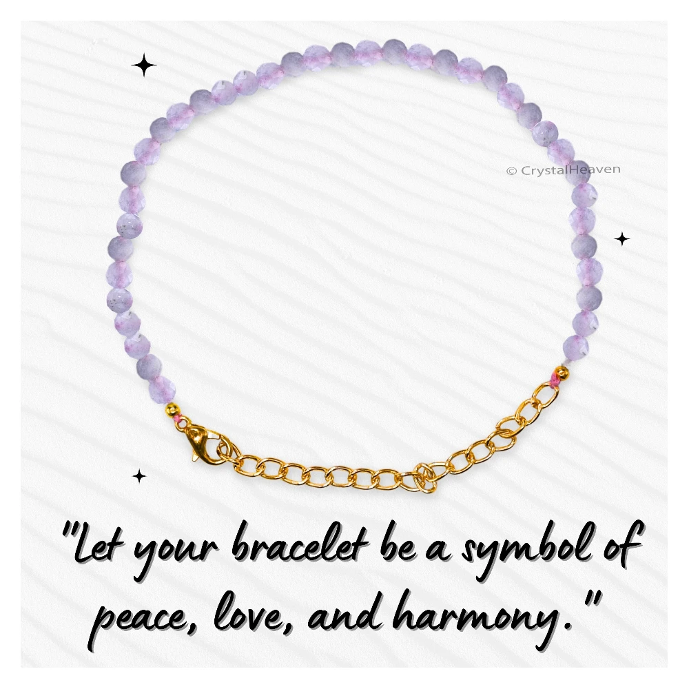 Morgonite Bracelets - 2mm Faceted Beads (Gold)