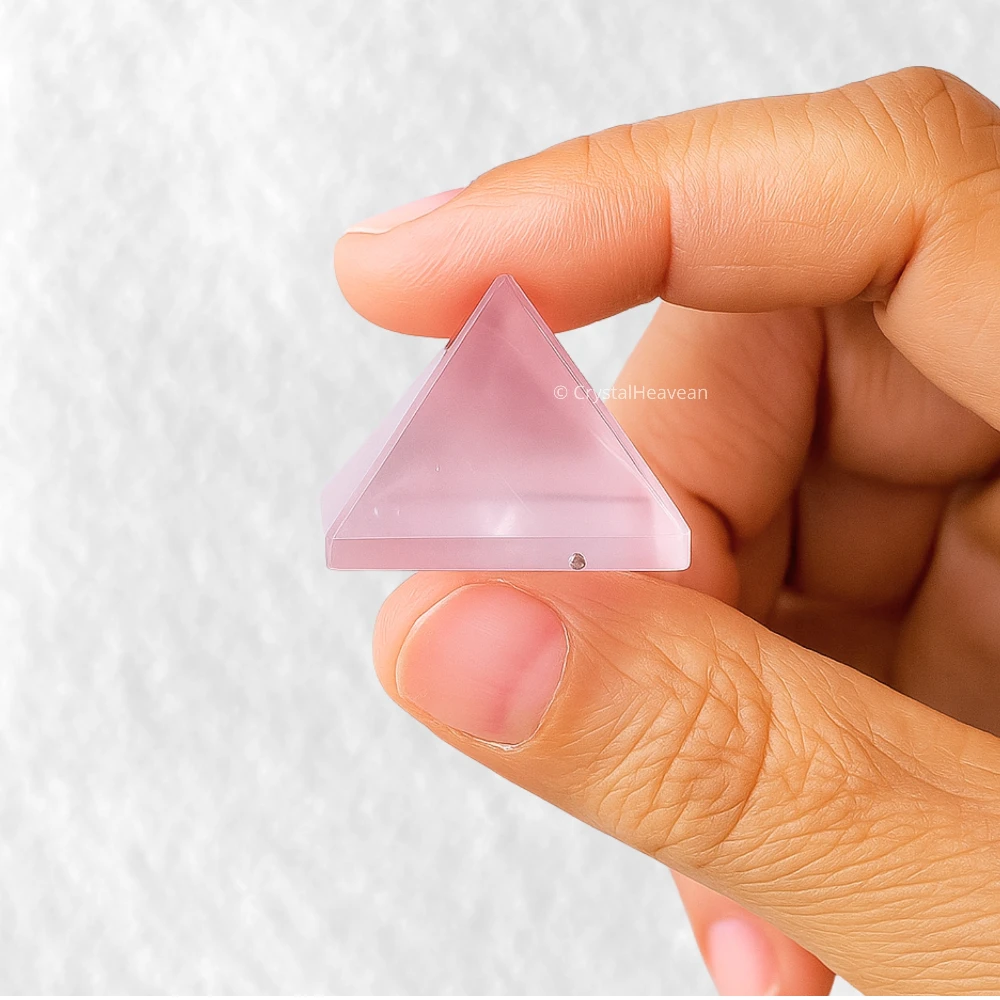 Star Rose Quartz Pyramid (1 Inch)