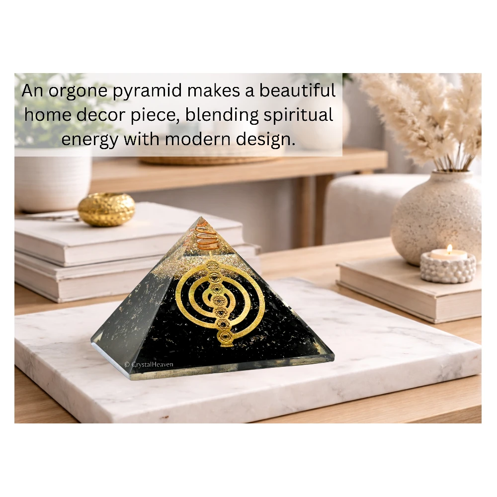 Black Tourmaline Orgone Pyramid (Chakra Reiki)