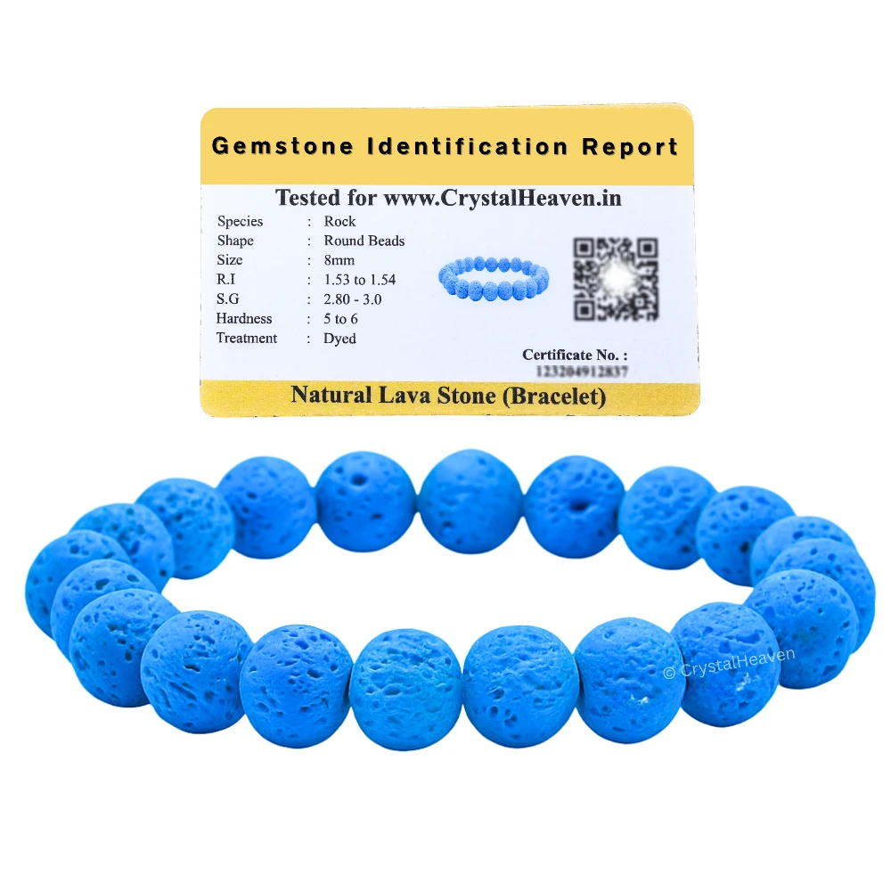 Blue Lava Stone Bracelet (Elastic)