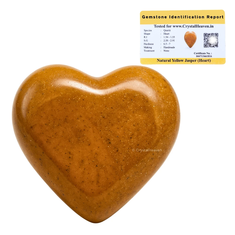 Yellow Jasper Heart