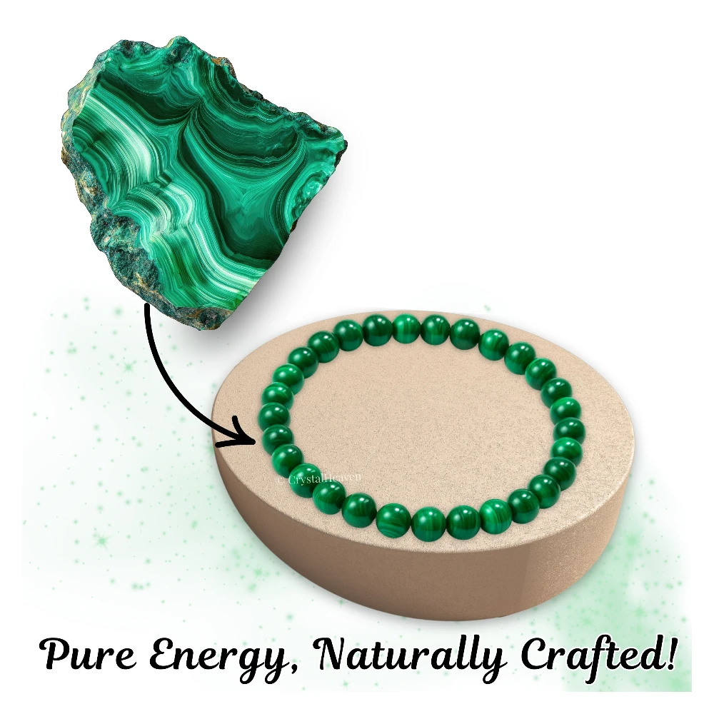 Malachite Healing Crystal Bracelets - 6mm Beads