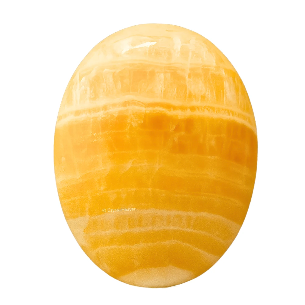 Yellow Calcite Palm Stone