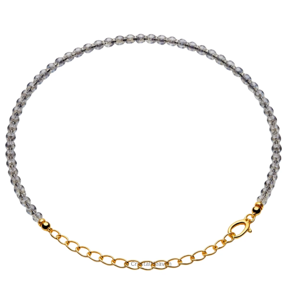 Labradorite Bracelets - 2mm Faceted Beads (Gold)