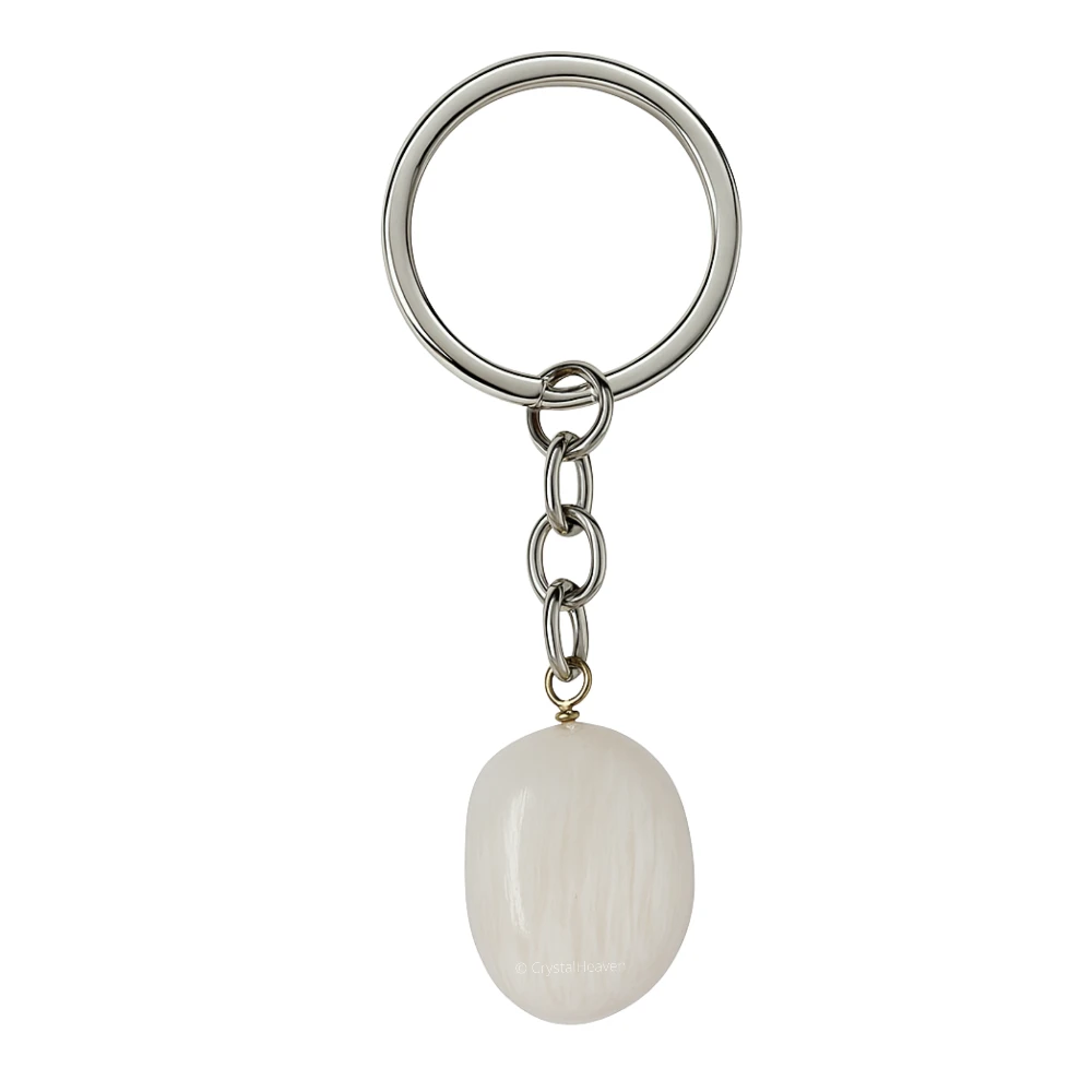 Scolecite Crystal Keychain (Tumbled)